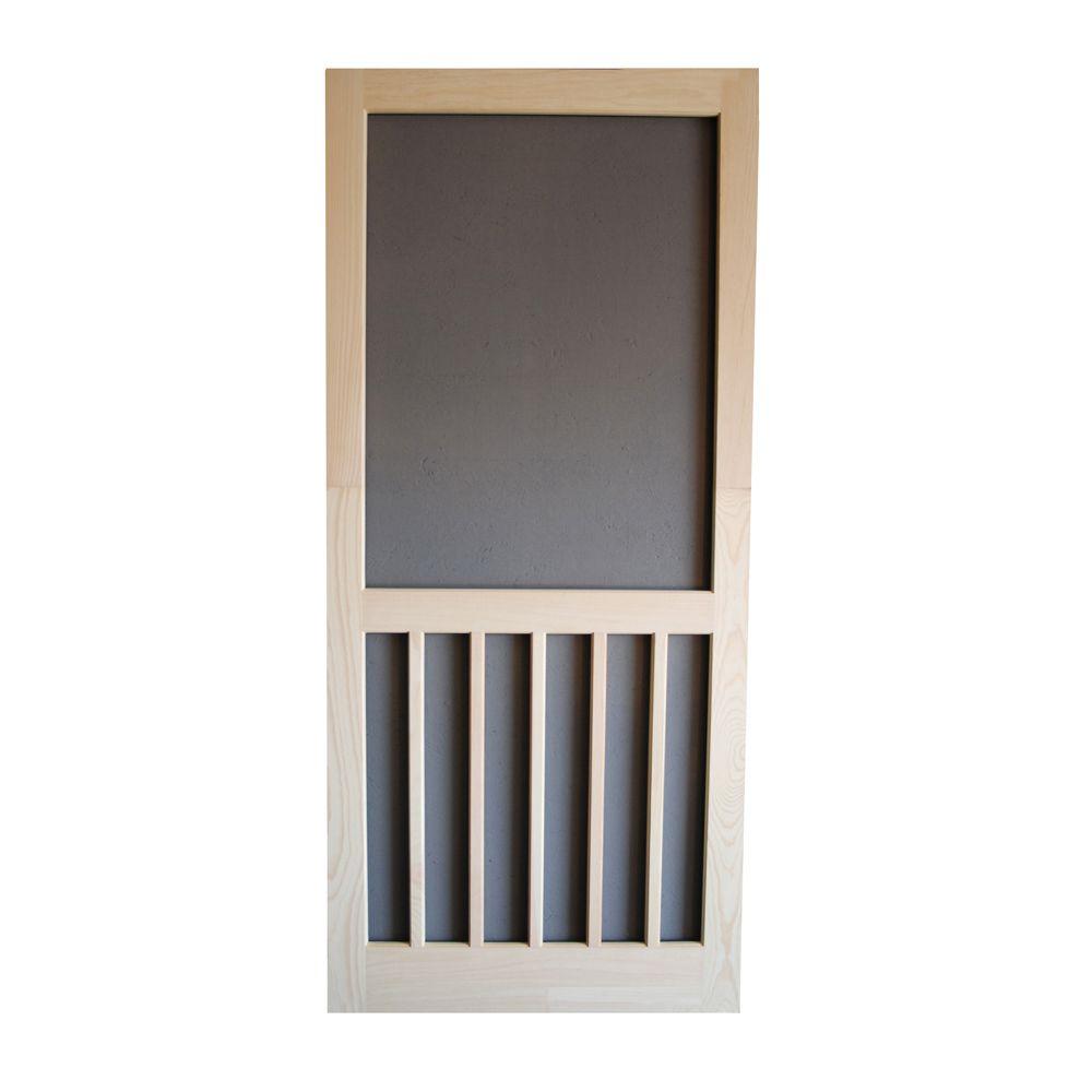 Screen Tight 32 In X 80 In Wood Unfinished 5 Bar Screen Door