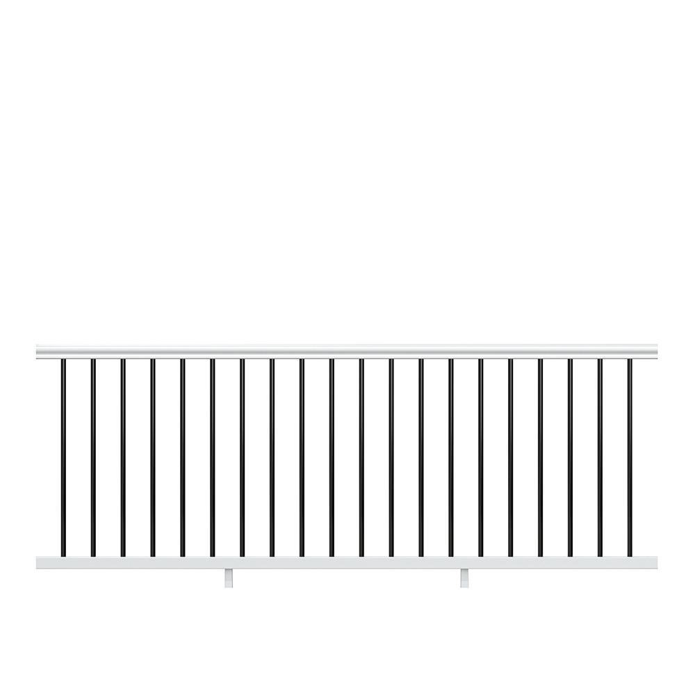 Veranda Williamsburg 6 Ft X 36 In White Polycomposite Rail Kit Without Brackets 73040745 The Home Depot