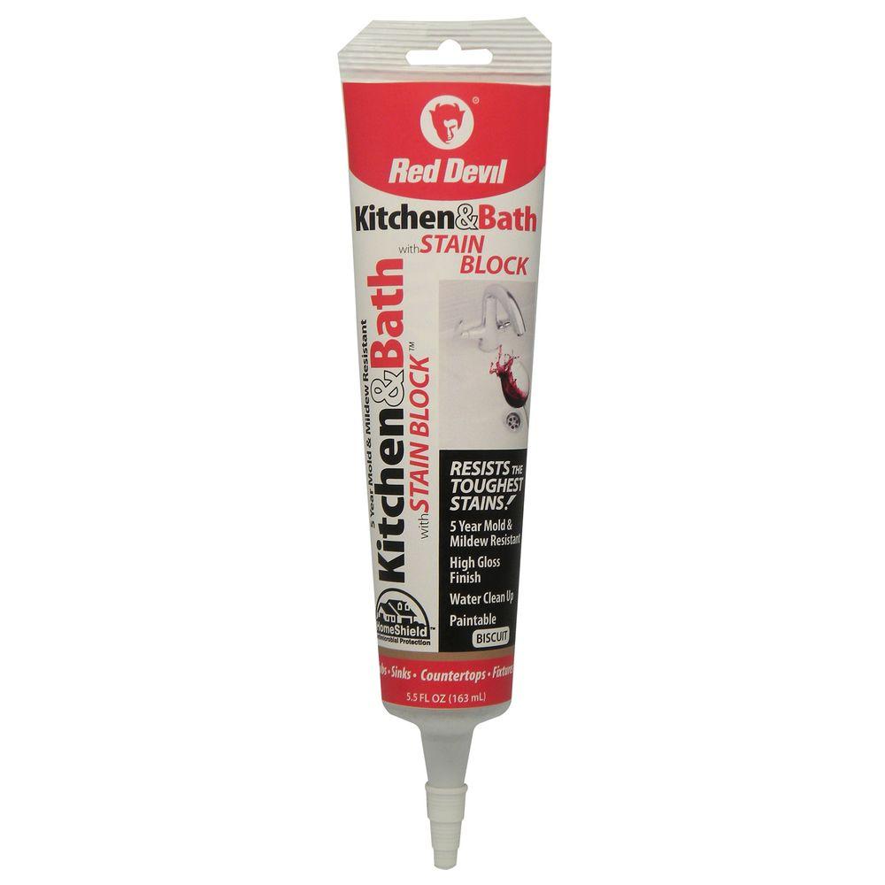 Red Devil 5.5 oz. Kitchen and Bath with Stain Block Caulk by Red Devil
