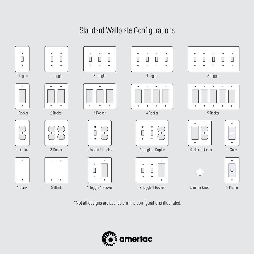 ONE Amerelle Wall Paper It Switch Plate Wallpaper Wallplate Rocker Toggle Duplex