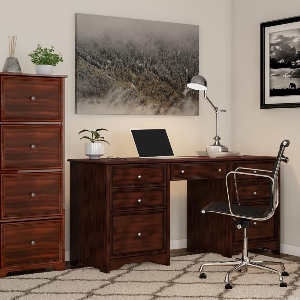 Home Decorators Collection Oxford Chestnut Executive Desk 30 5 In