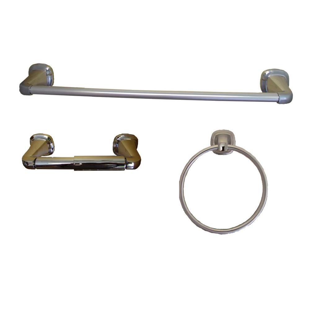 ARISTA Belding Collection 3Piece Bathroom Hardware Kit in ChromeBA57013PC Set CH The Home