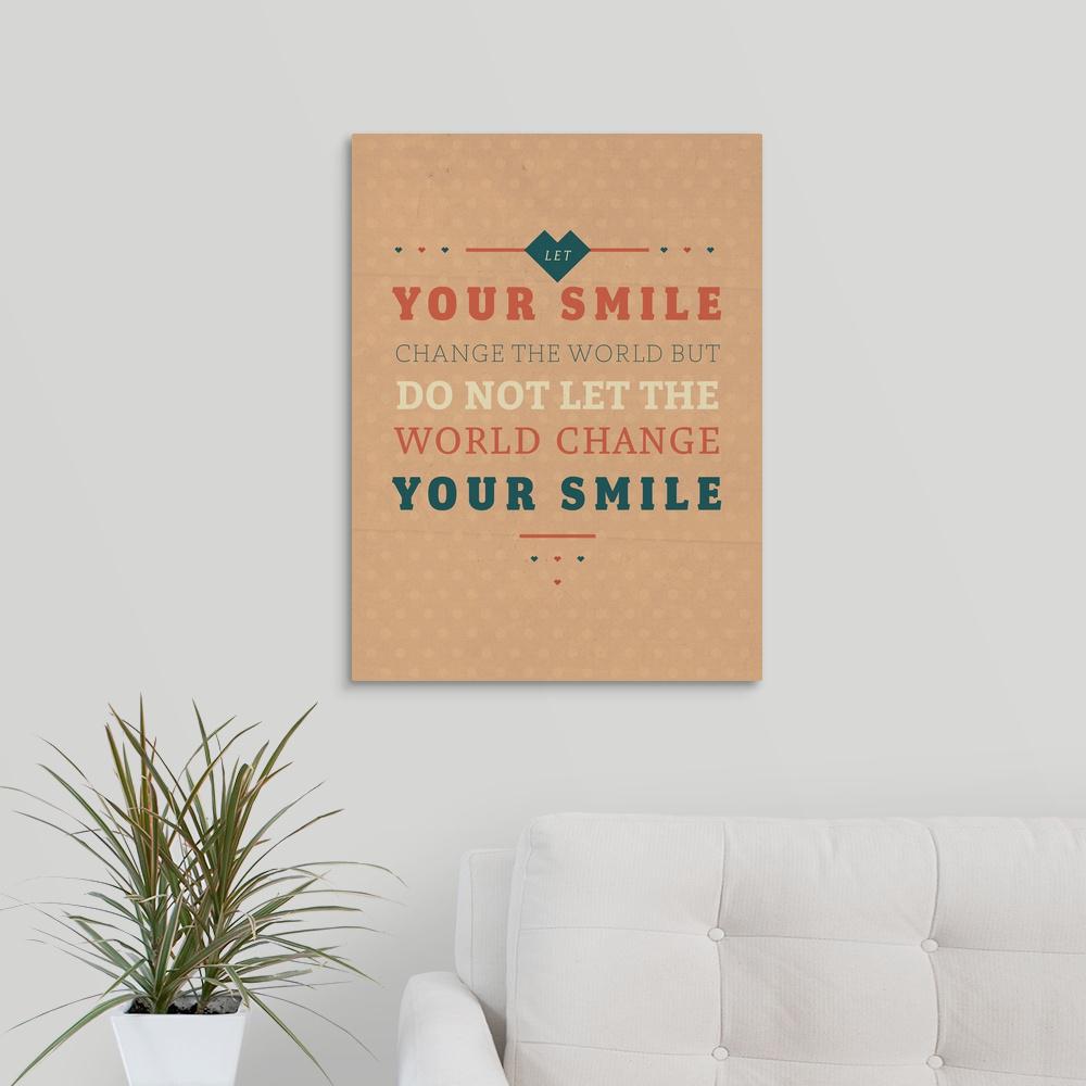 Greatbigcanvas Smile By American Flat Canvas Wall Art 2003217 24 30x40 The Home Depot