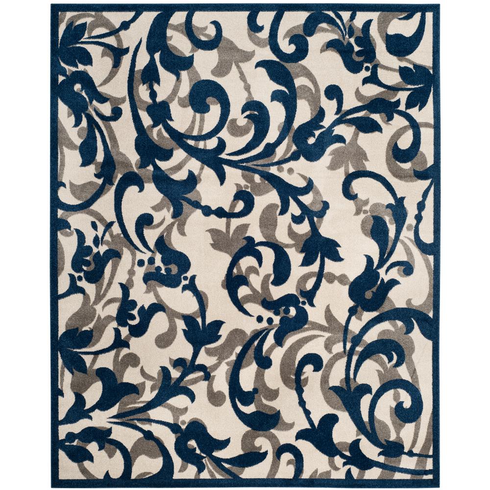 Safavieh Amherst Navy/Ivory 5 ft. x 8 ft. Indoor/Outdoor Area Rug