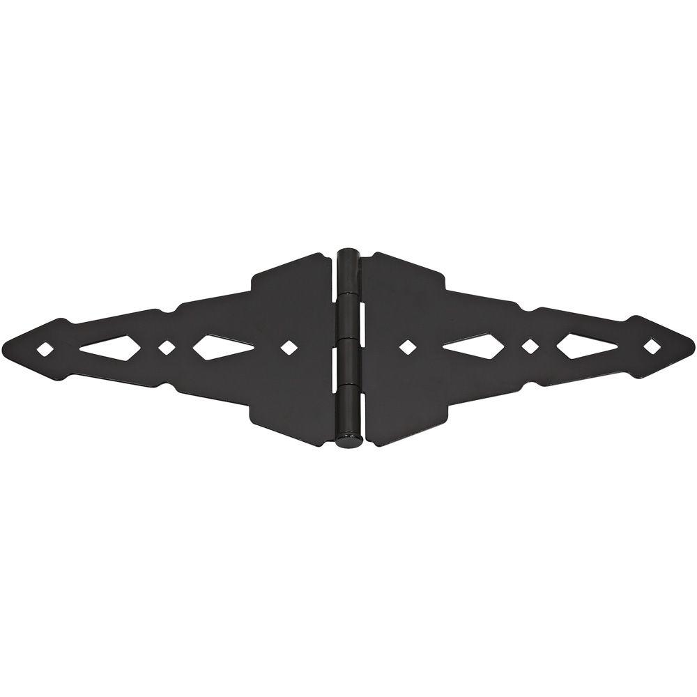 National Hardware 8 in. Black Ornamental Strap Hinge857BC 8 ORN STRAP