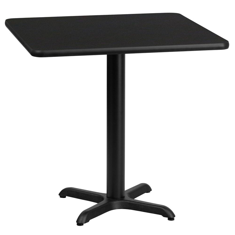 Flash Furniture 24 In Square Black Laminate Table Top With 22 Square Black Laminate Table Top