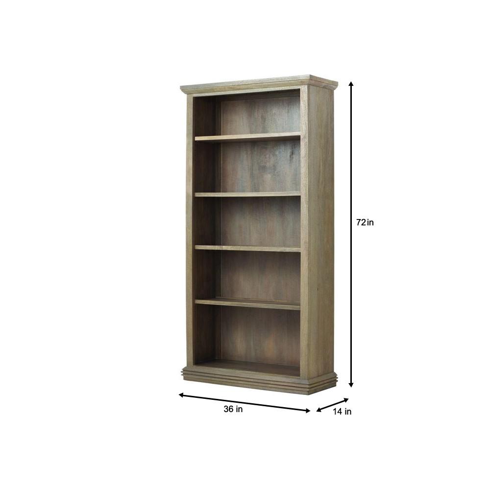 Aldridge Antique Grey Open Bookcase Nb 066ag The Home Depot