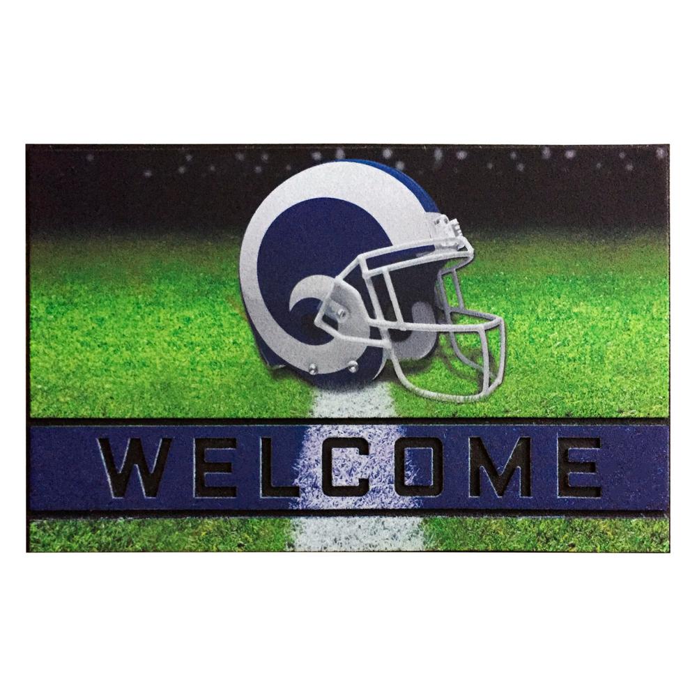 Fanmats Nfl Los Angeles Rams 18 In X 30 In Rubber Door Mat