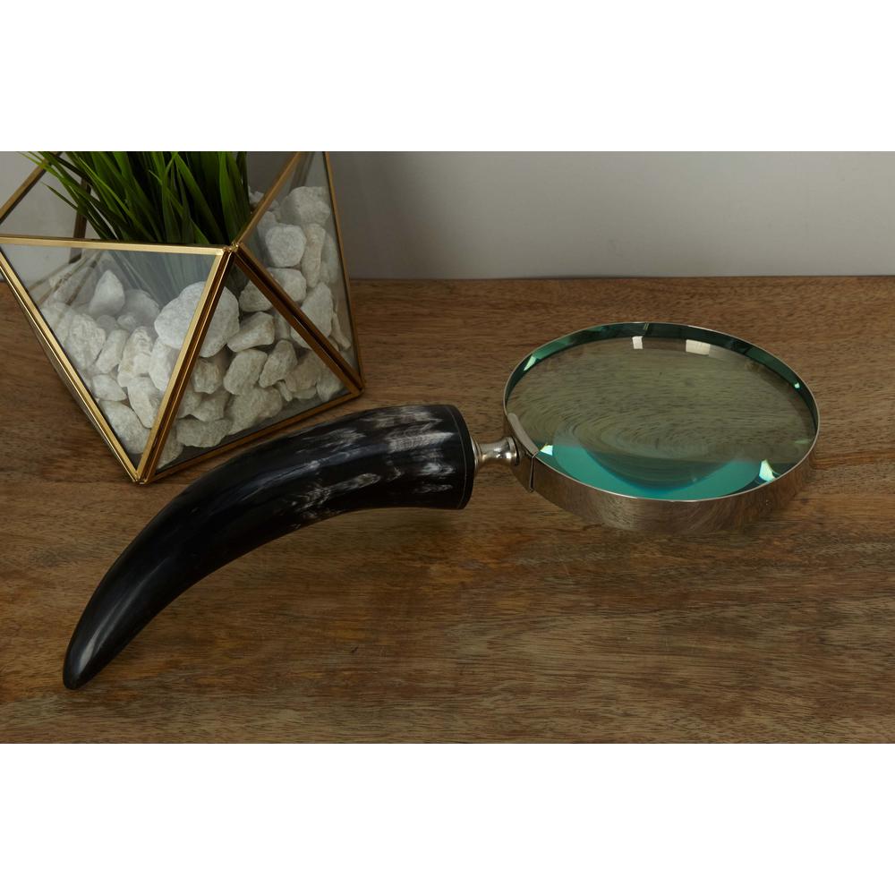 15 in. x 6 in. Decorative Brass and Tusk Magnifying Glass19008 The