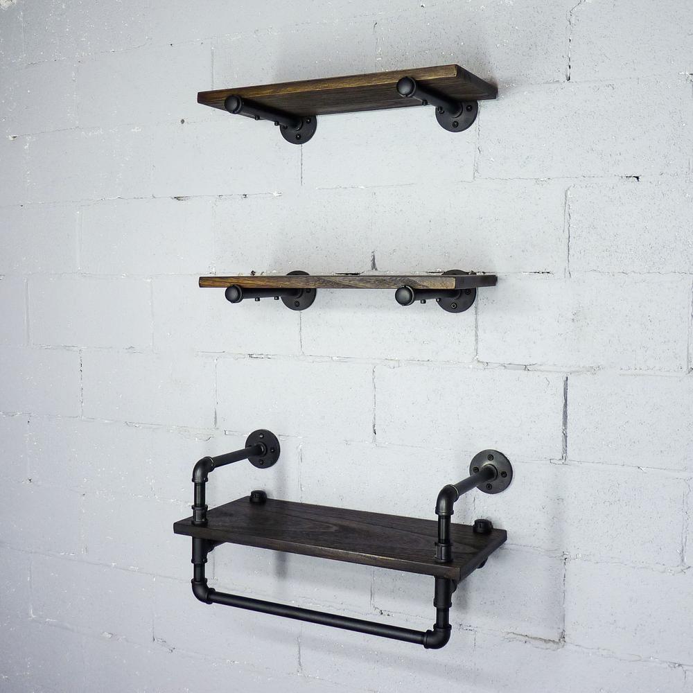 Living Room Wall Mounted Shelves Farmhouse Small Decorative Wood Decor Espresso Home Garden Bookcases Shelving 42jours Ch
