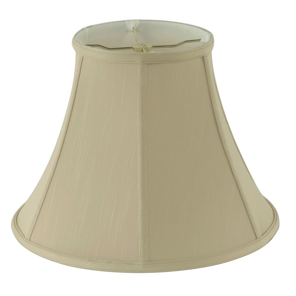 Rembrandt 14 In. Dia X 11 In. H Taupe Linen Bell Lamp Shade-13-sh701t 