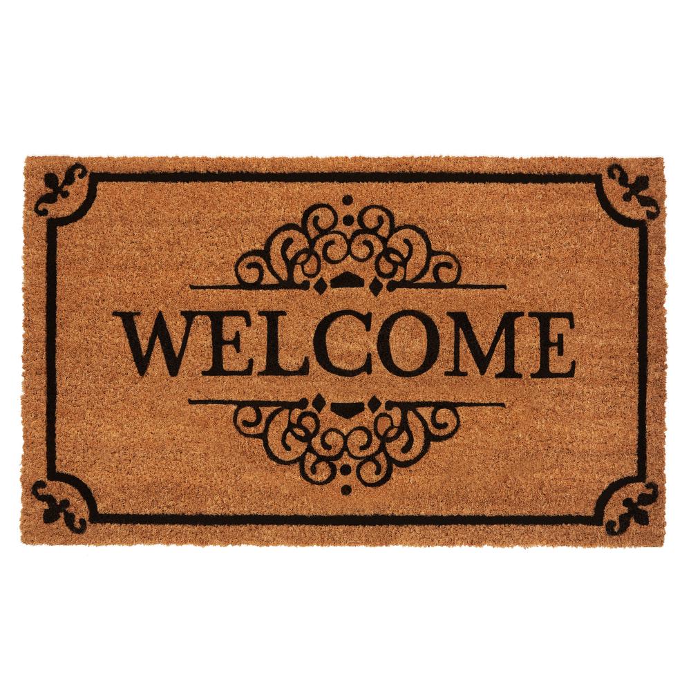 Door Mat Flamingo Bird Rug Natural Coconut Fiber Coir Home Decor Gift Her New