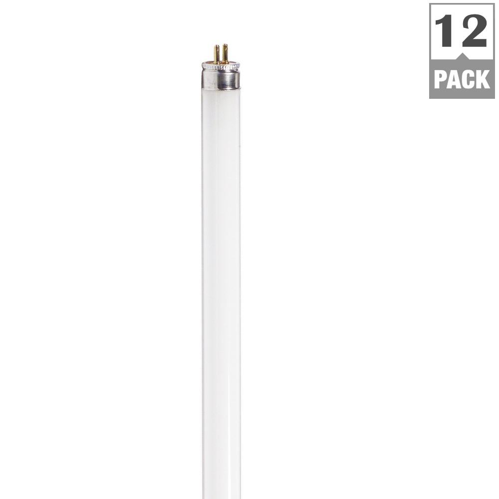 Philips 13Watt 12 in. Linear T5 Fluorescent Tube Light Bulb Bright White (3000K) (12Pack