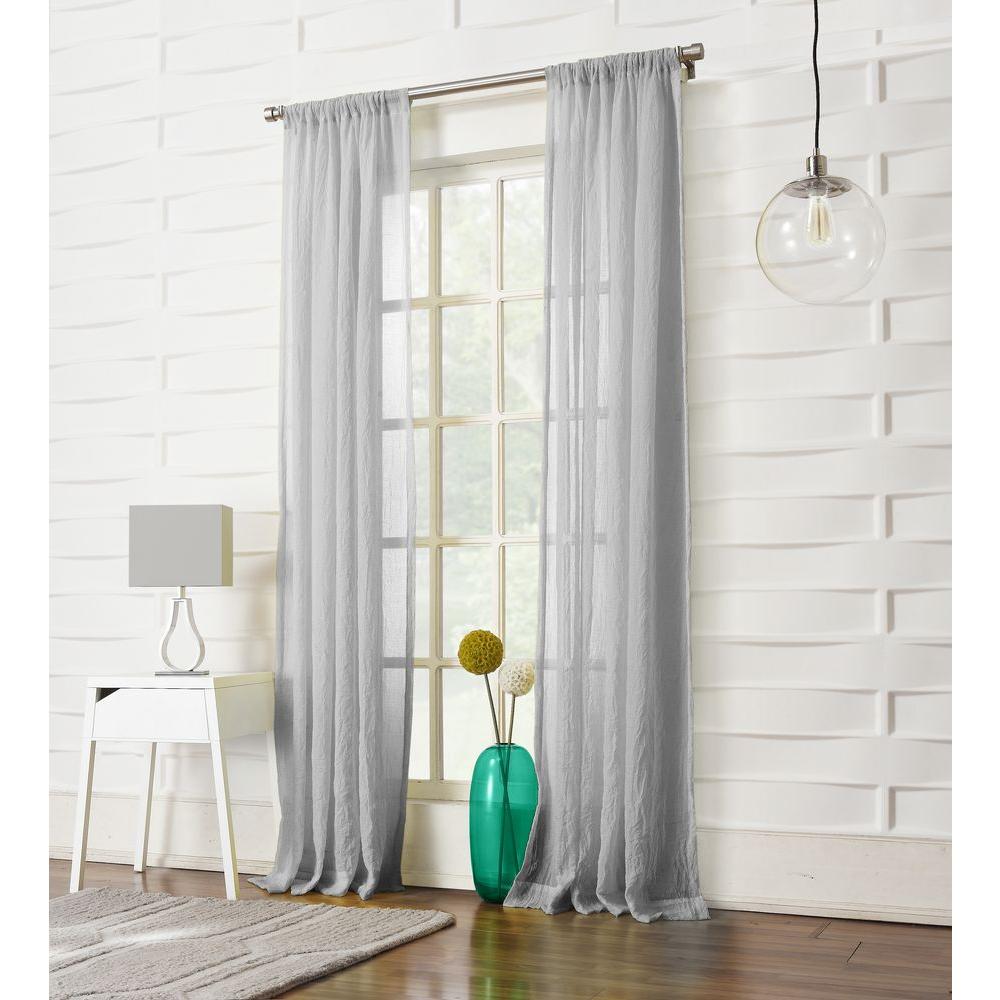 Lichtenberg Sheer Gray No 918 Millennial Laguna Sheer Rod Pocket