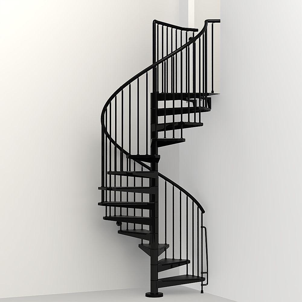 Arke Civik 47 in. Black Spiral Staircase KitK03016 The Home Depot