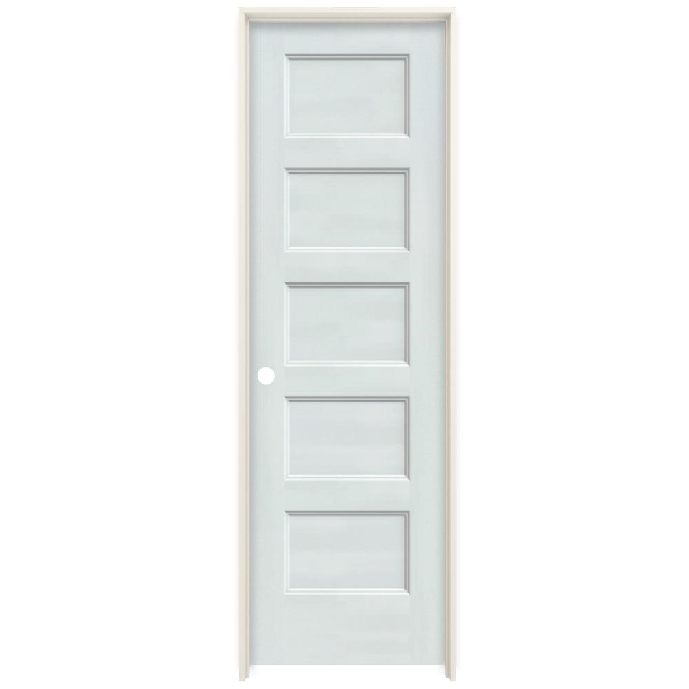 JELD-WEN 24 in. x 80 in. Conmore Light Grey Paint Smooth ...