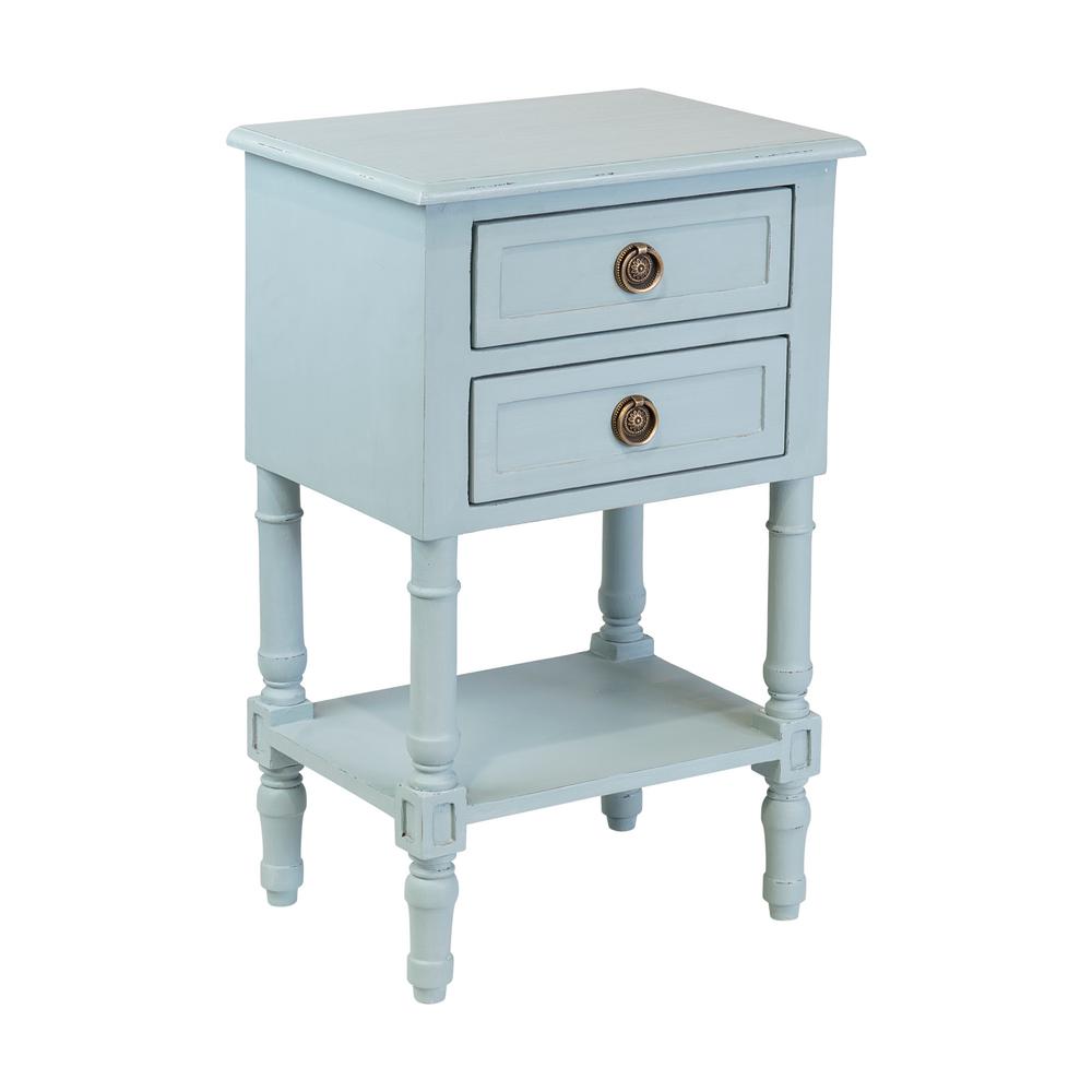 Wood Blue Nightstands Bedroom Furniture The Home Depot