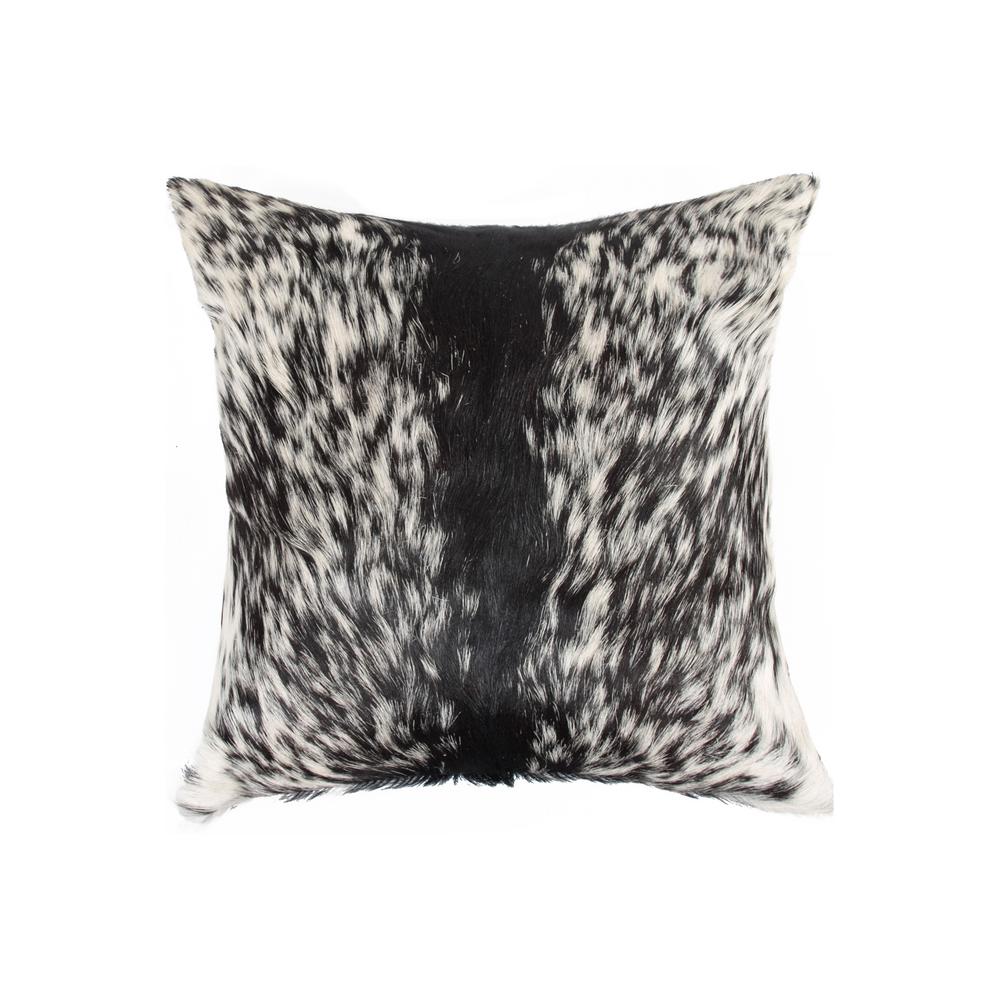 Natural Torino Hide 17 In X 17 In Black And White Pillow Sandp