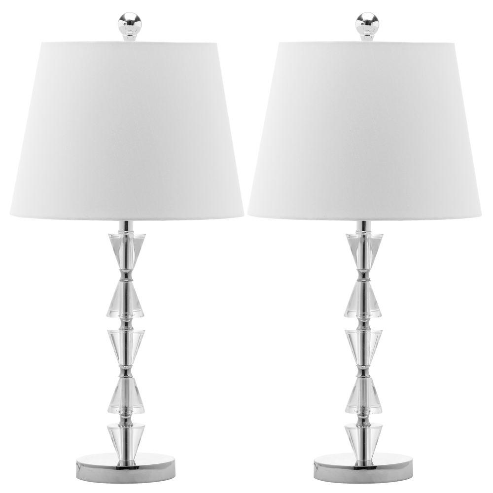 crystal table lamp with prisms