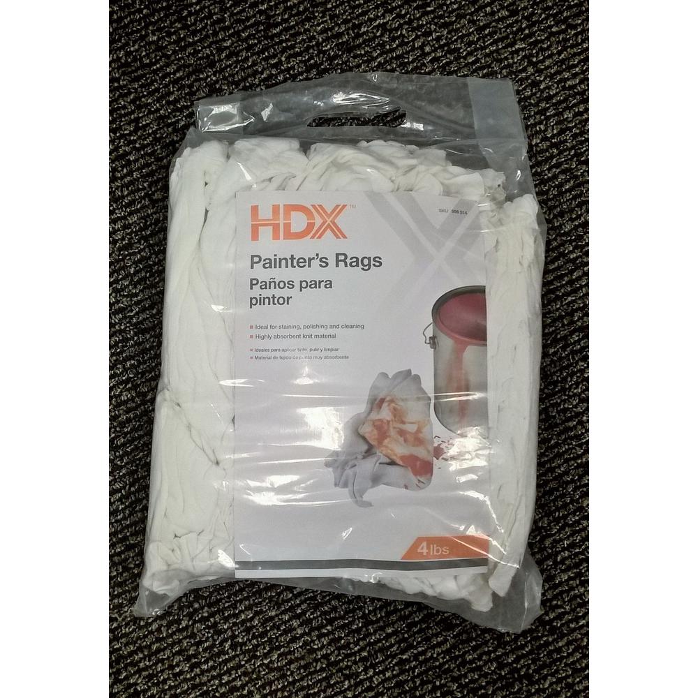 TOOLBOX 200Count Professional White Rags Refill5820704 The Home Depot