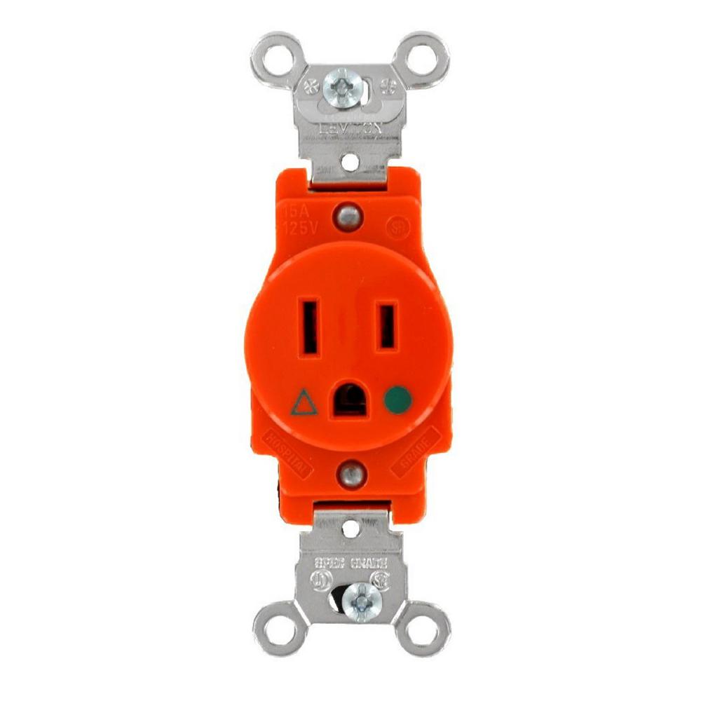 Leviton 15 Amp Industrial Grade Heavy Duty Isolated Ground Single