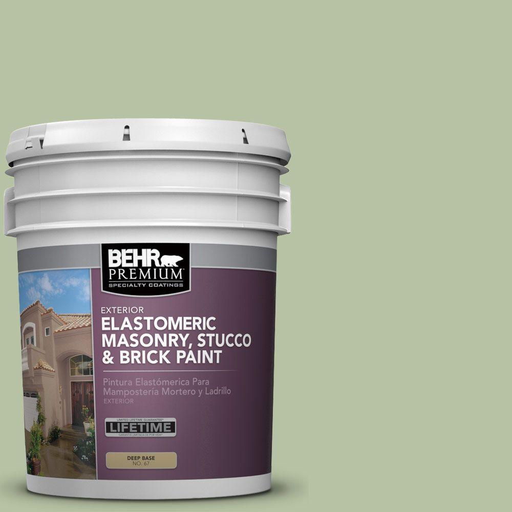 BEHR PREMIUM 5 gal. MS57 Soft Green Elastomeric Masonry