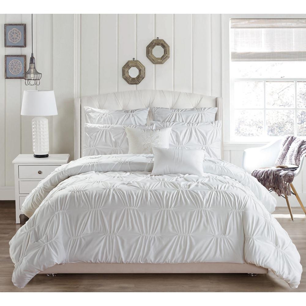 Kensie Akita 8 Piece White King Comforter Set Akita 13241d 1 The