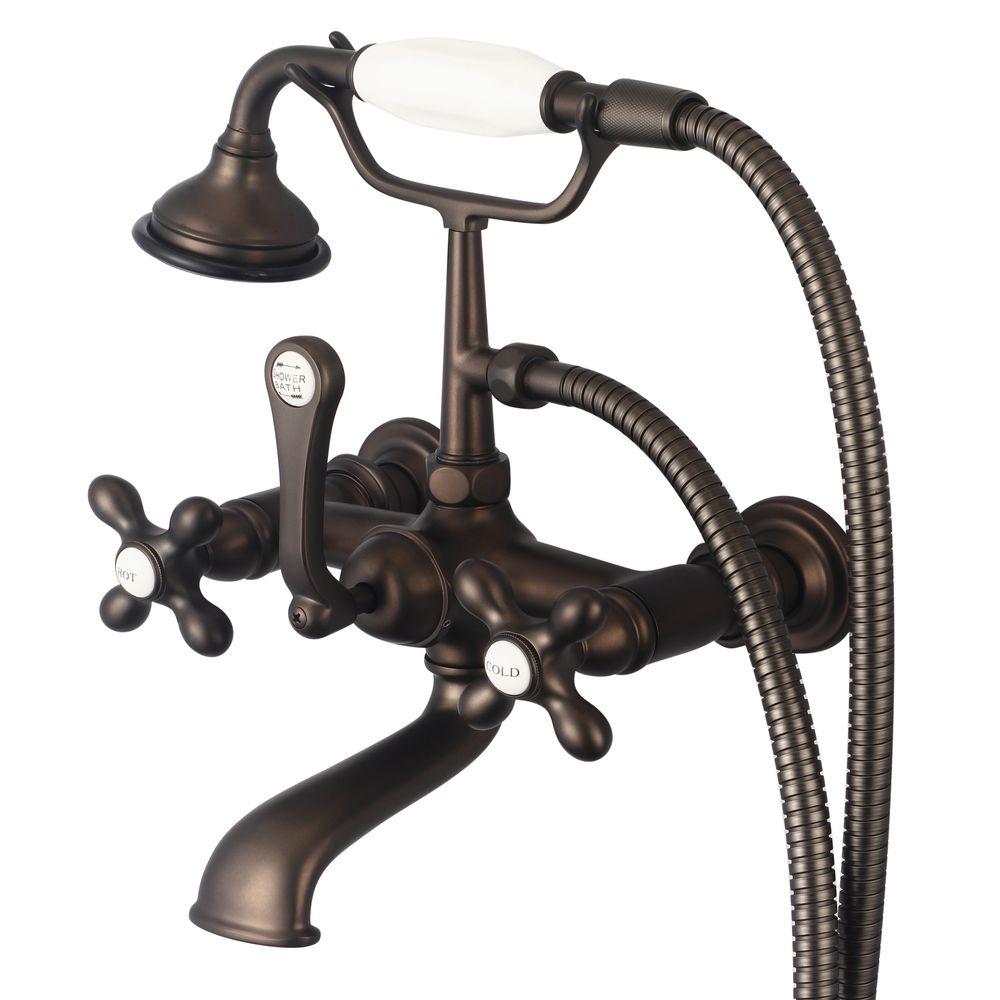 Water Creation 3 Handle Vintage Claw Foot Tub Faucet With
