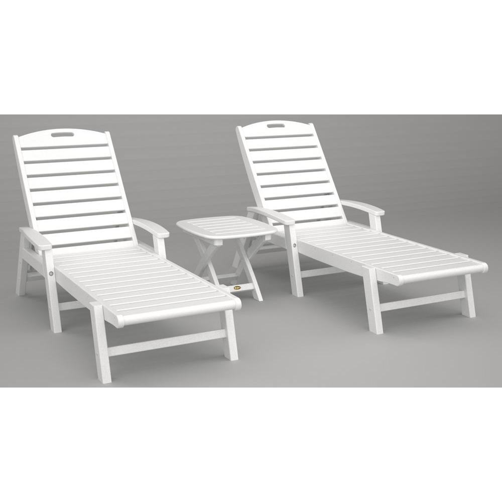 Trex Outdoor Furniture Yacht Club 21 In X 18 In Classic White Patio Side Table Txnstcw The Home Depot