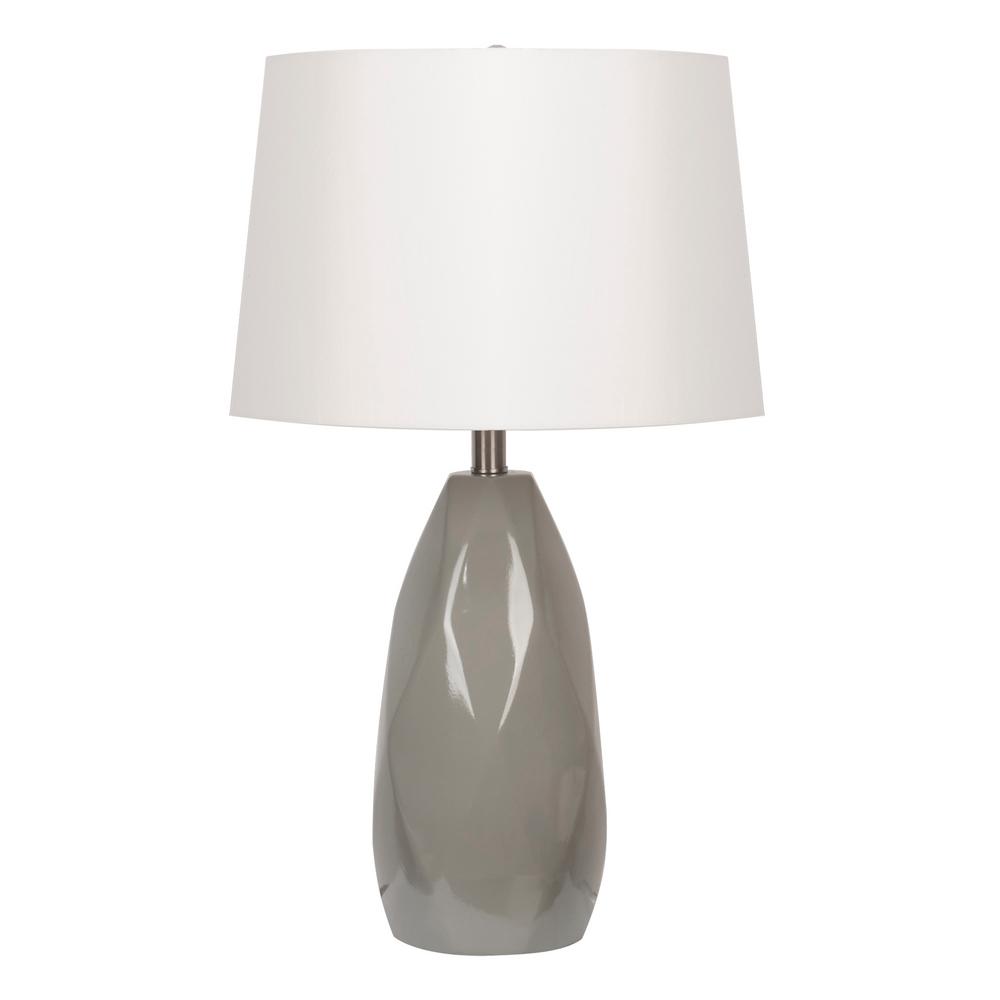 Silverwood Furniture Reimagined 27 5 In Hadley Geometric Diamond Silverwood Furniture Reimagined 27 5 In Hadley Geometric Diamond Gray Table Lamp With Shade