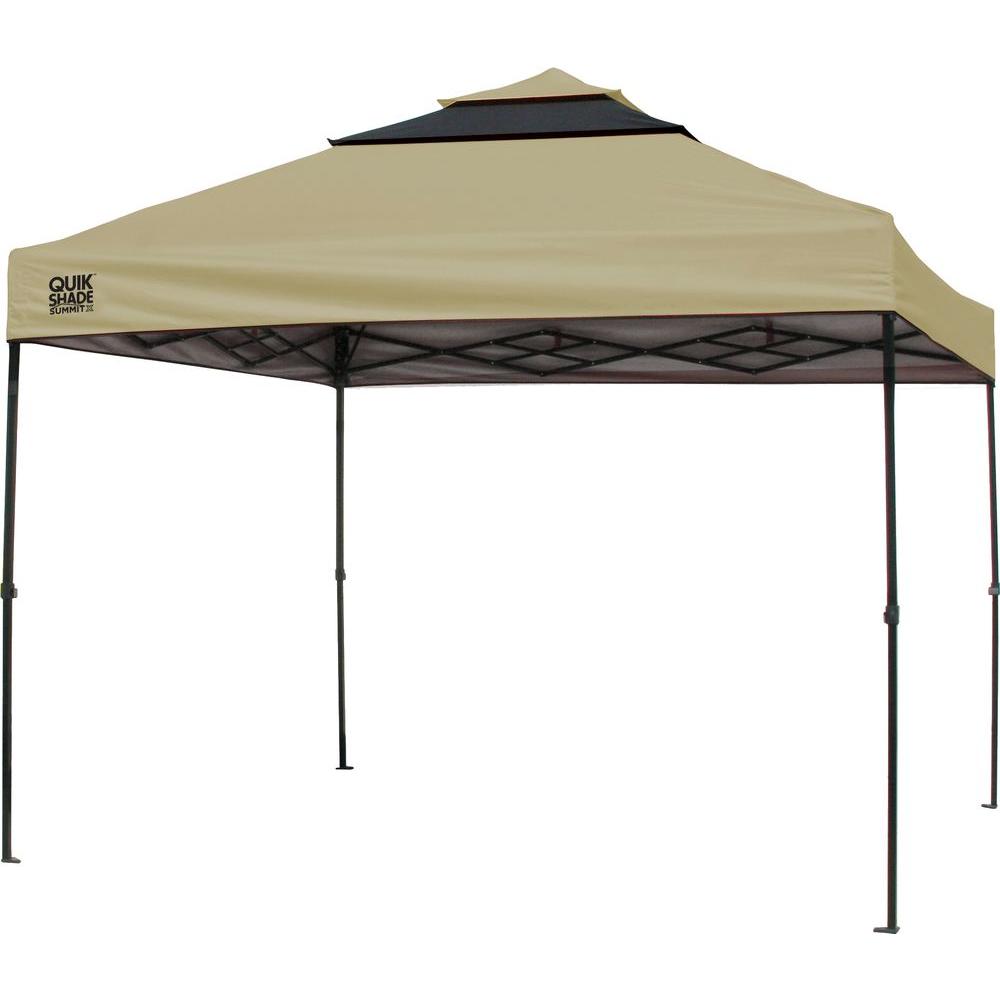 Quik Shade SX100 10 ft. x 10 ft. Taupe/Graphite Instant ...