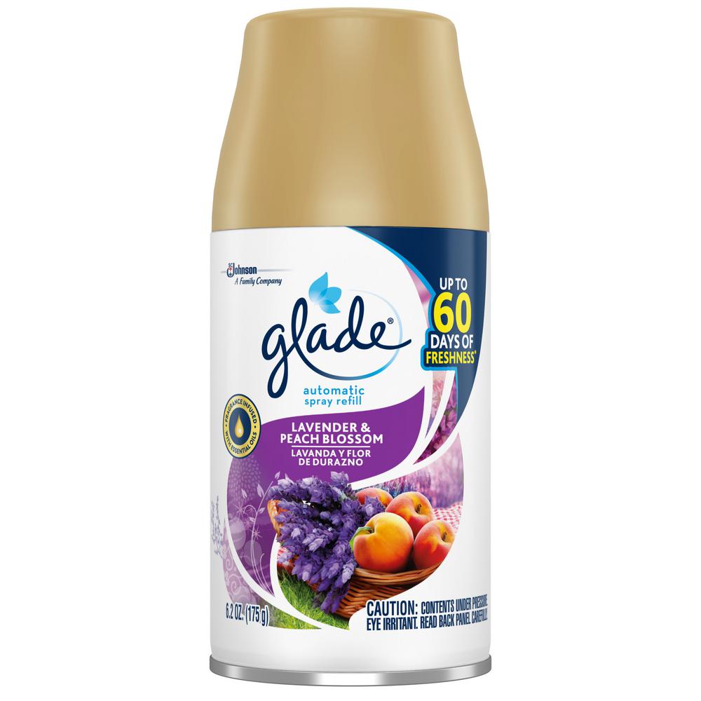 Glade 6 2 Oz Lavender And Peach Blossom Automatic Air Freshener Spray Refill