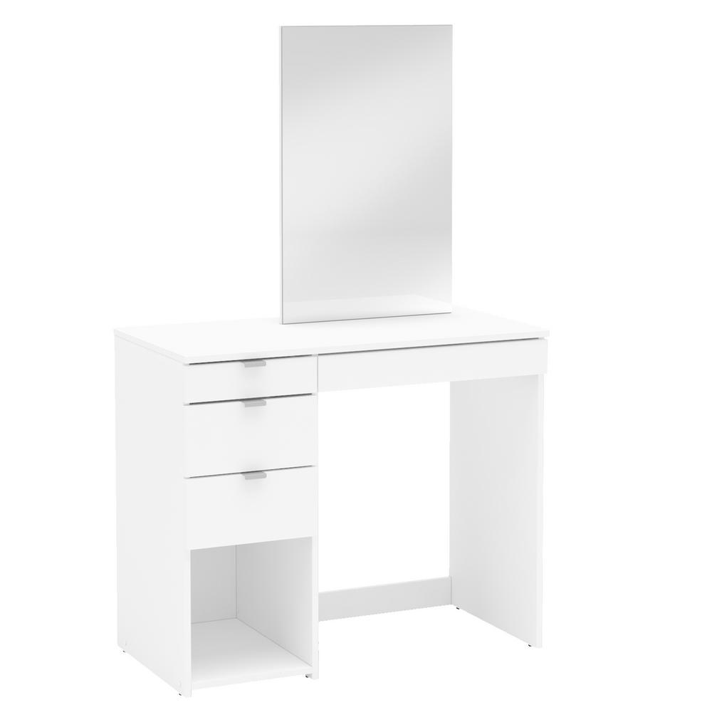 Featured image of post Black Vanity Mirror Desk : Custom classic modern mirrored vanity desk with triptych mirror.