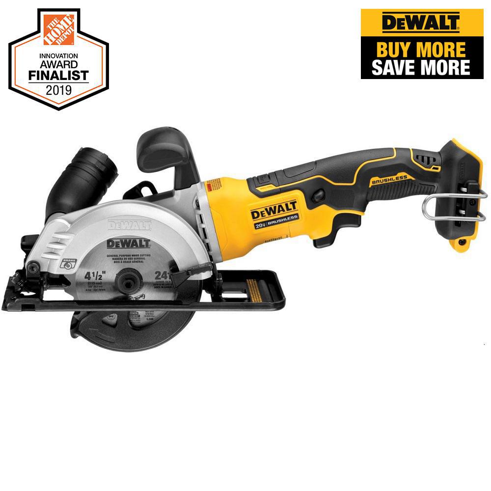 DEWALT ATOMIC 20-Volt MAX Cordless Brushless 4-1/2 in. Circular Saw (Tool-Only)