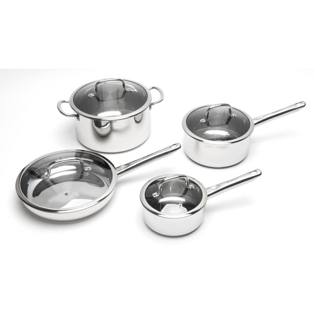 BergHOFF EarthChef 8-Piece Stainless Steel Cookware Set with Lids by BergHOFF