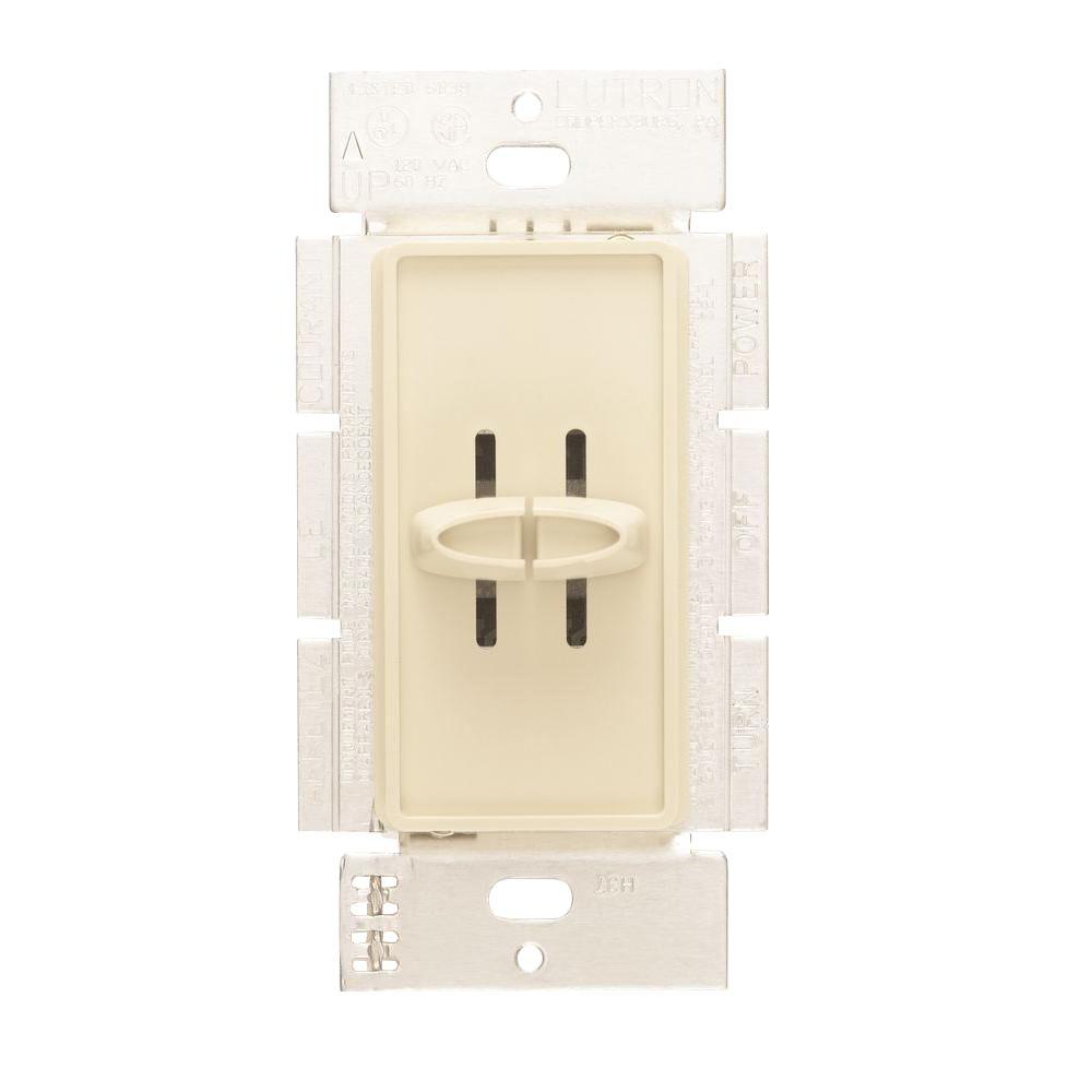 Lutron Skylark 300Watt SinglePole Dual SlidetoOff Dimmer IvoryS2