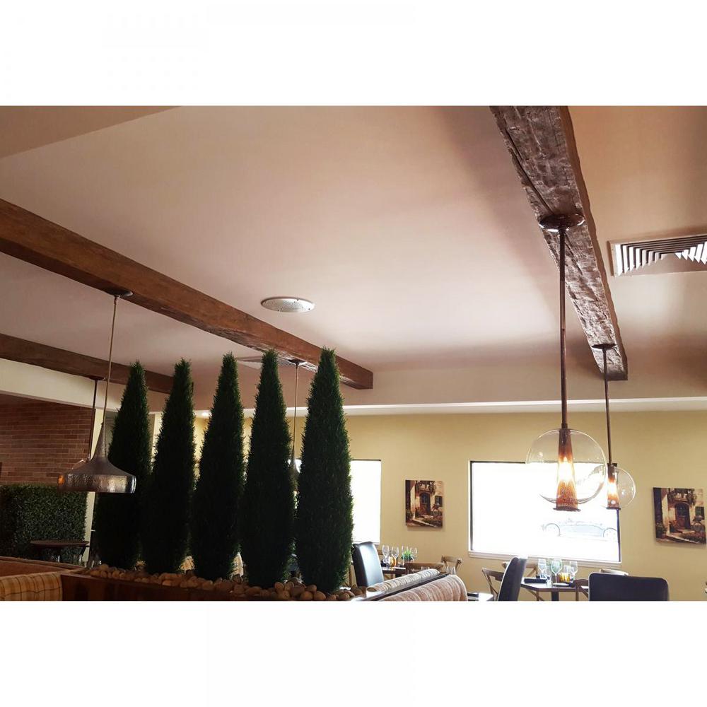 Walnut Stain Finish Ekena Millwork BMHHWA-MAT-SAMPLE 6W x 6H Hand Hewn Endurathane Faux Wood Ceiling Beam Material Sample