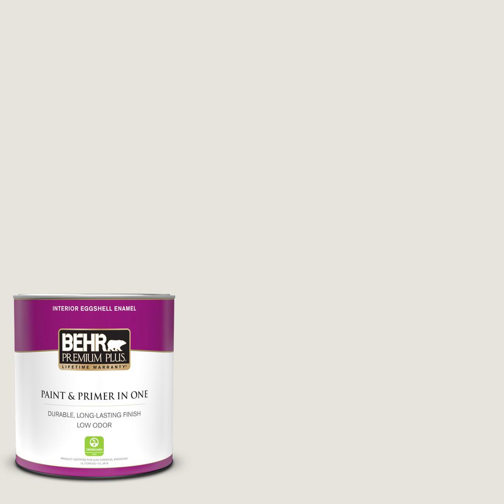BEHR PREMIUM PLUS 1 qt. PPU2413 White Pepper Eggshell Enamel Low Odor