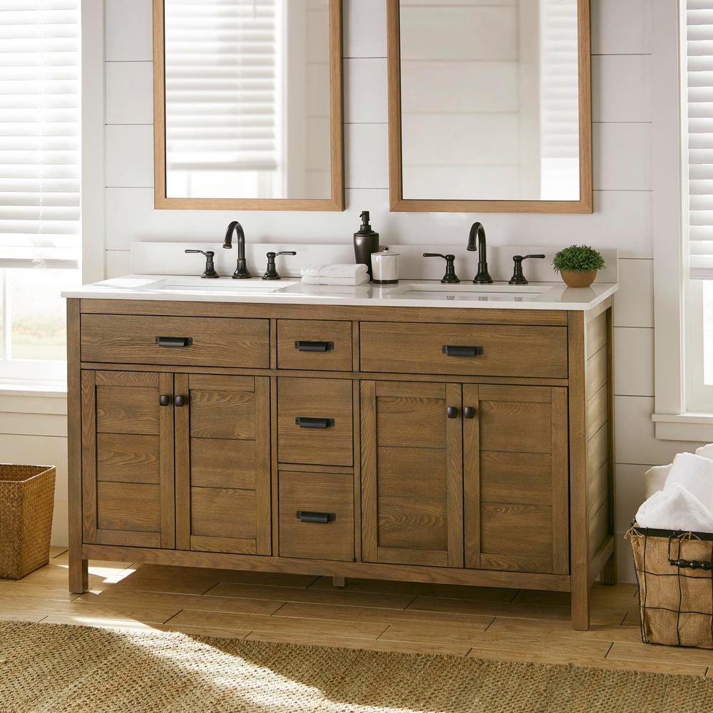 Home Decorators Collection Stanhope 61, Reclaimed Wood Double Vanity