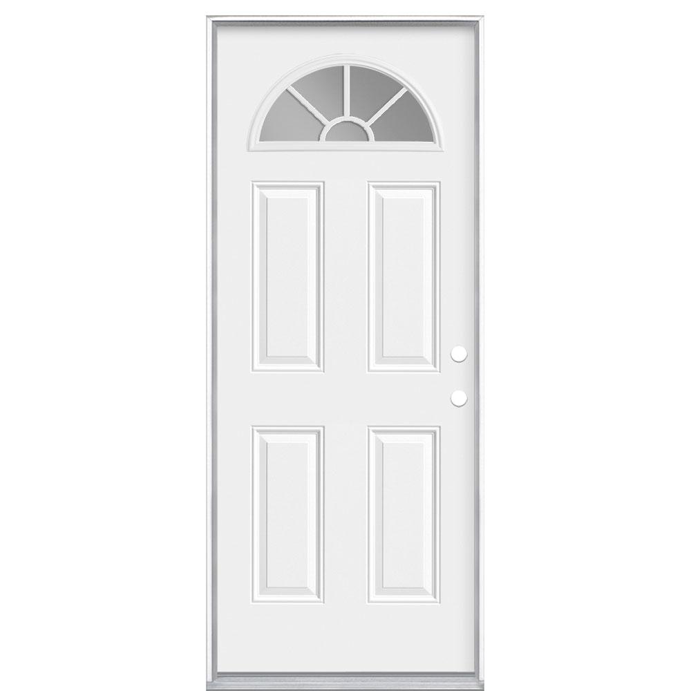Masonite 32 in. x 80 in. Premium FanLite Left Hand
