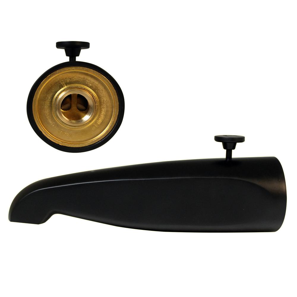 Westbrass 81/2 in. Brass Rear Diverter Tub Spout, Matte BlackD311162 The Home Depot