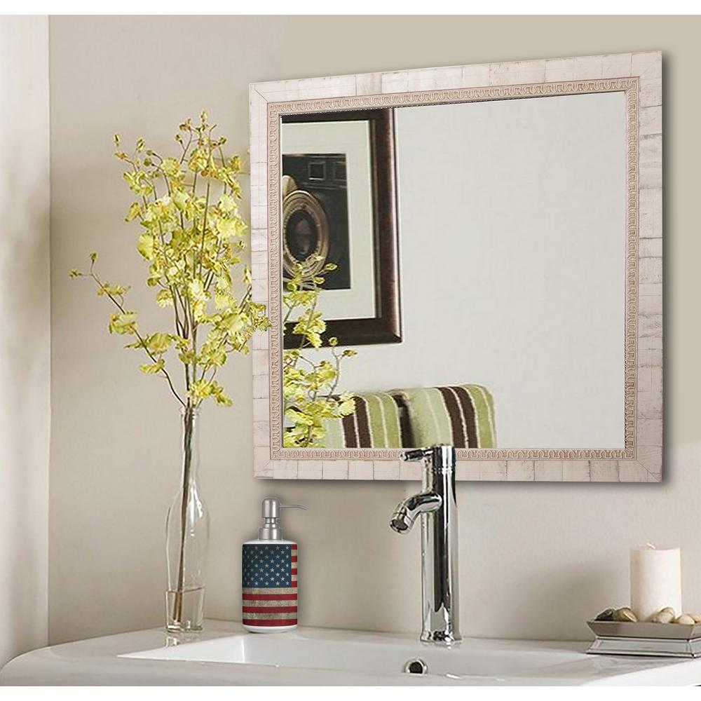Unbranded 28 in. W x 32 in. H Framed Rectangular Beveled Edge Bathroom
