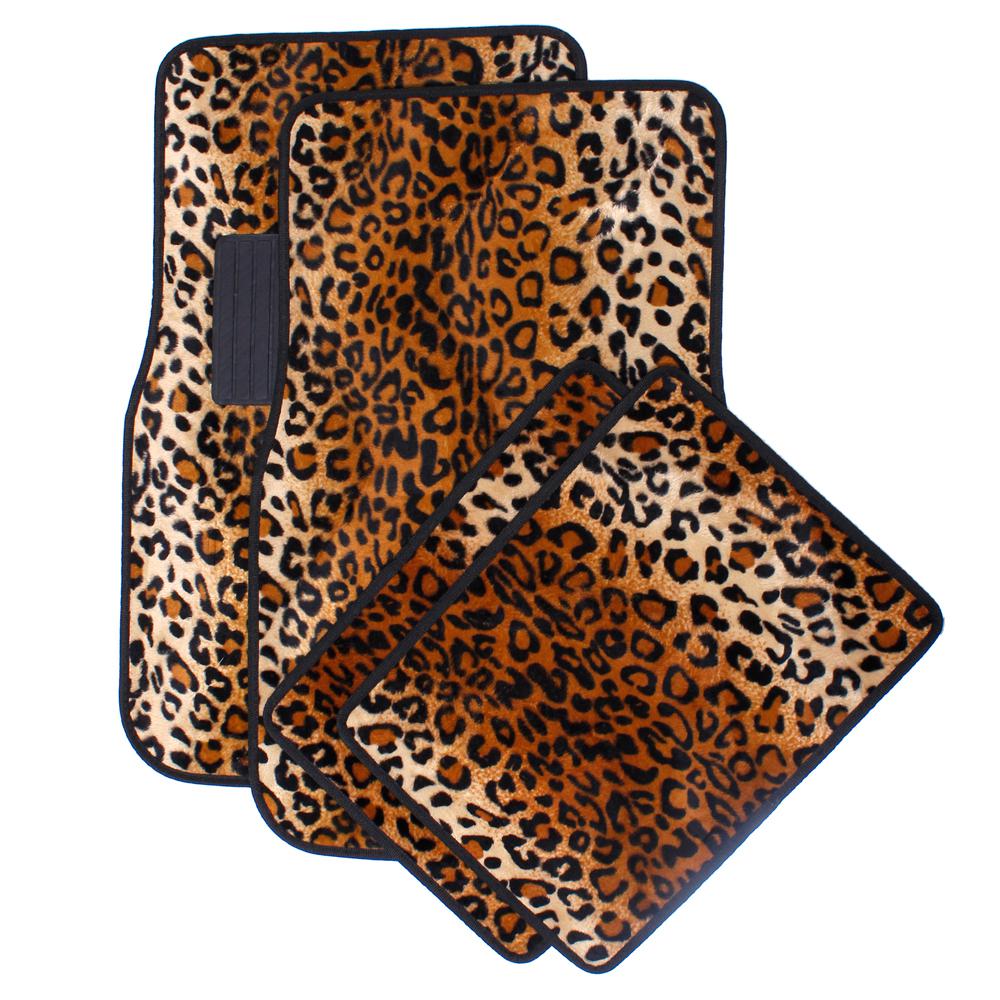 Oxgord Leopard Beige 4 Piece Heavy Duty 26 5 In X 17 25 In