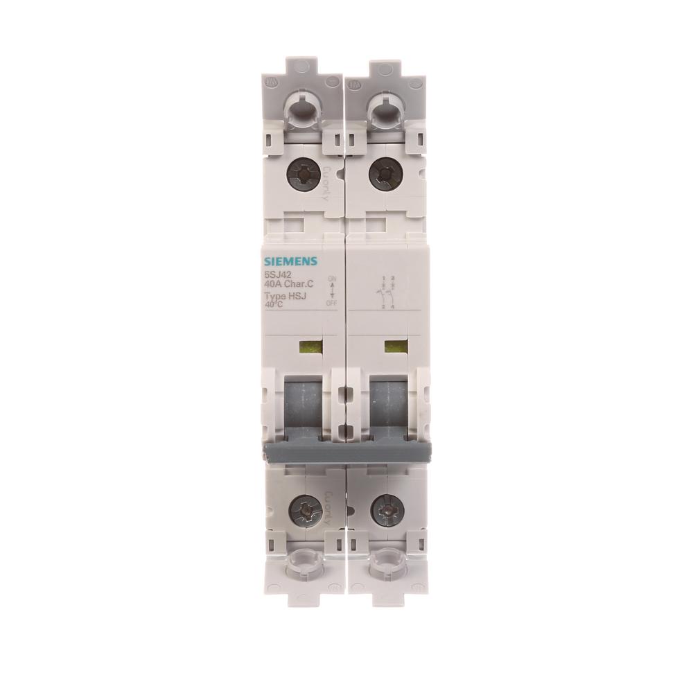 Siemens 40 Amp DoublePole Circuit Breaker Tripping Characteristic C