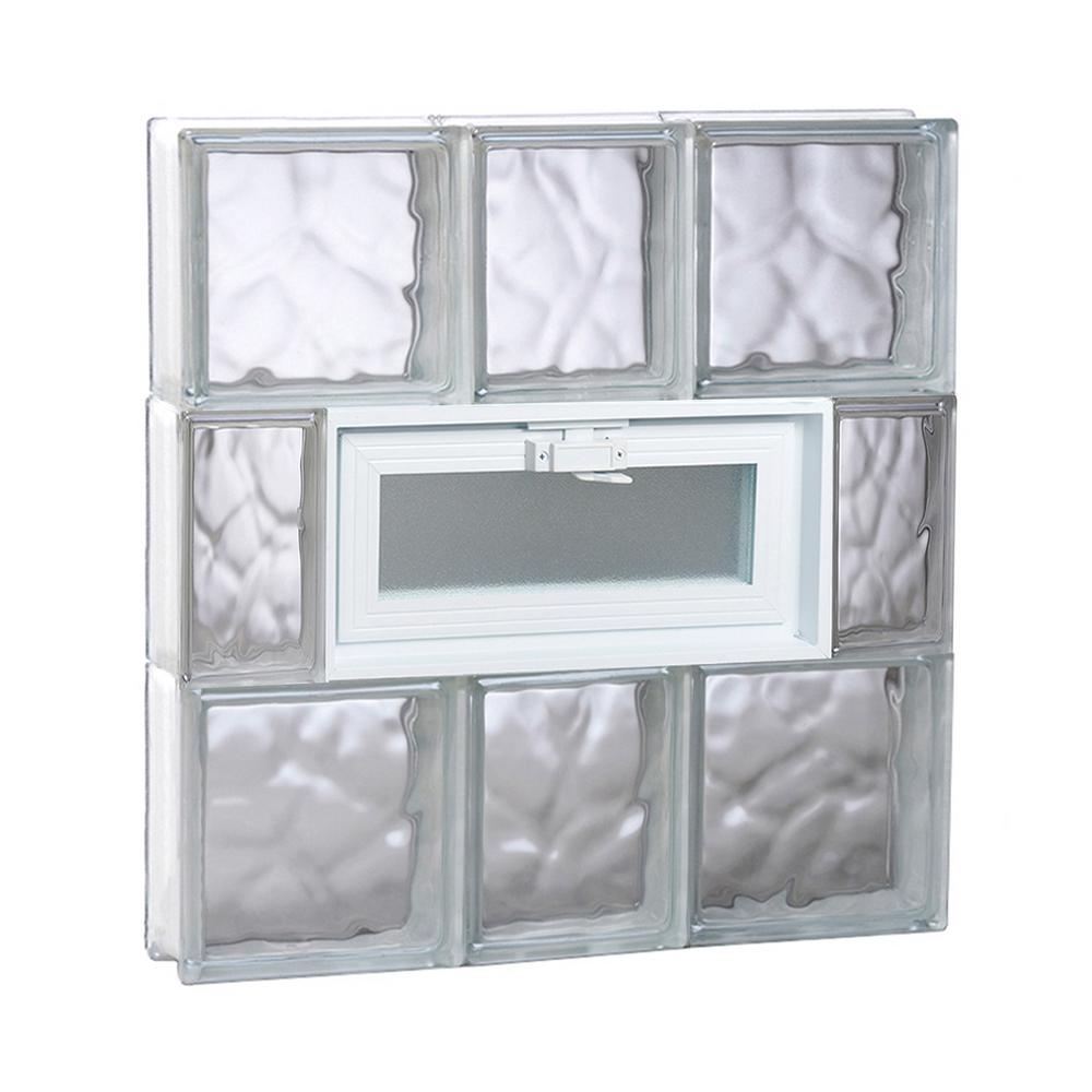 Clearly Secure 21.25 in. x 23.25 in. x 3.125 in. Frameless Wave Pattern
