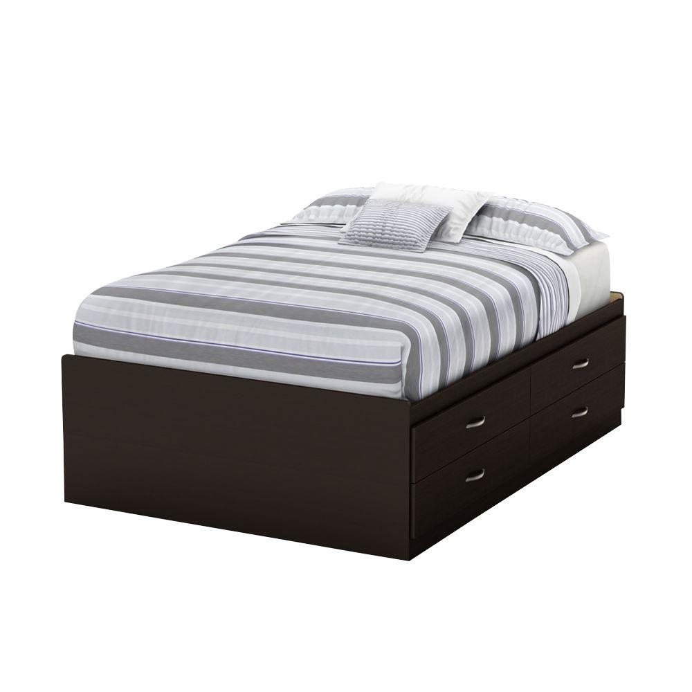 South Shore Step One 4 Drawer Chocolate Full Size Storage Bed