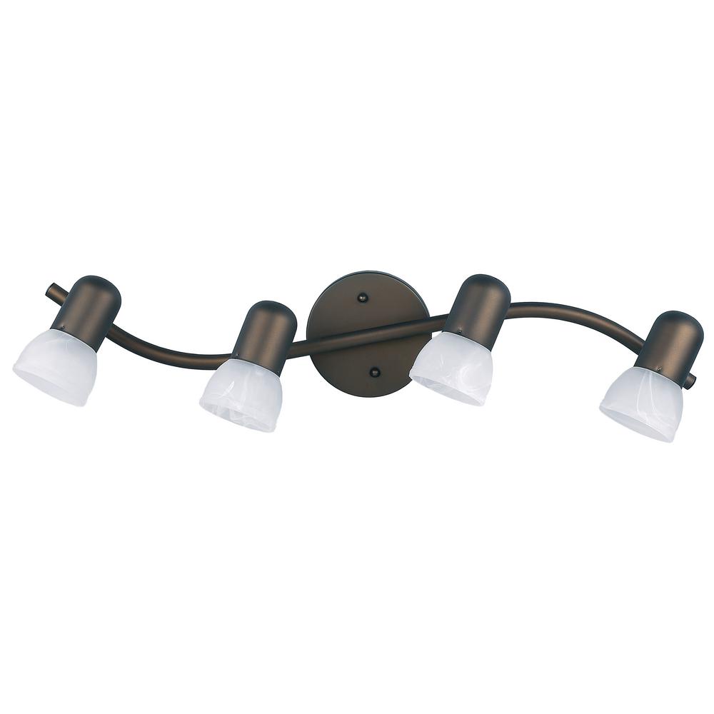 CANARM Jasper 27 in. 4-Light Oil Rubbed Bronze Track Lighting Fixture ...