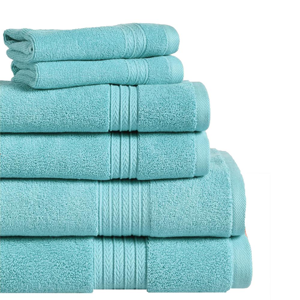 aqua blue towels