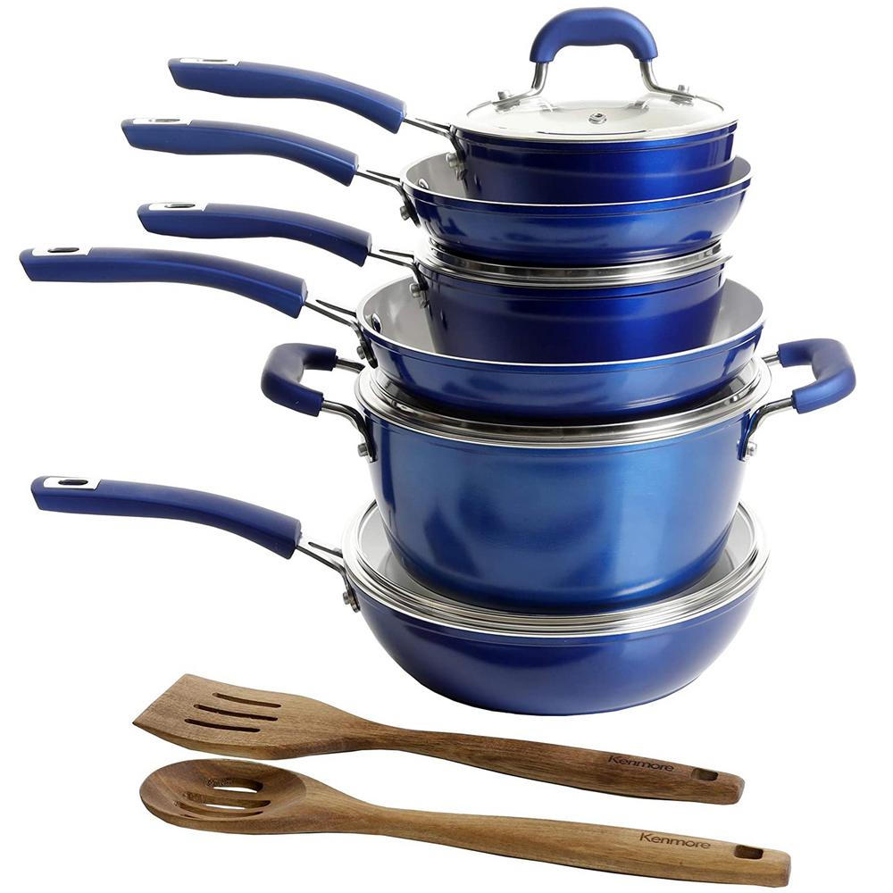 kenmore 12 piece aluminum cookware set