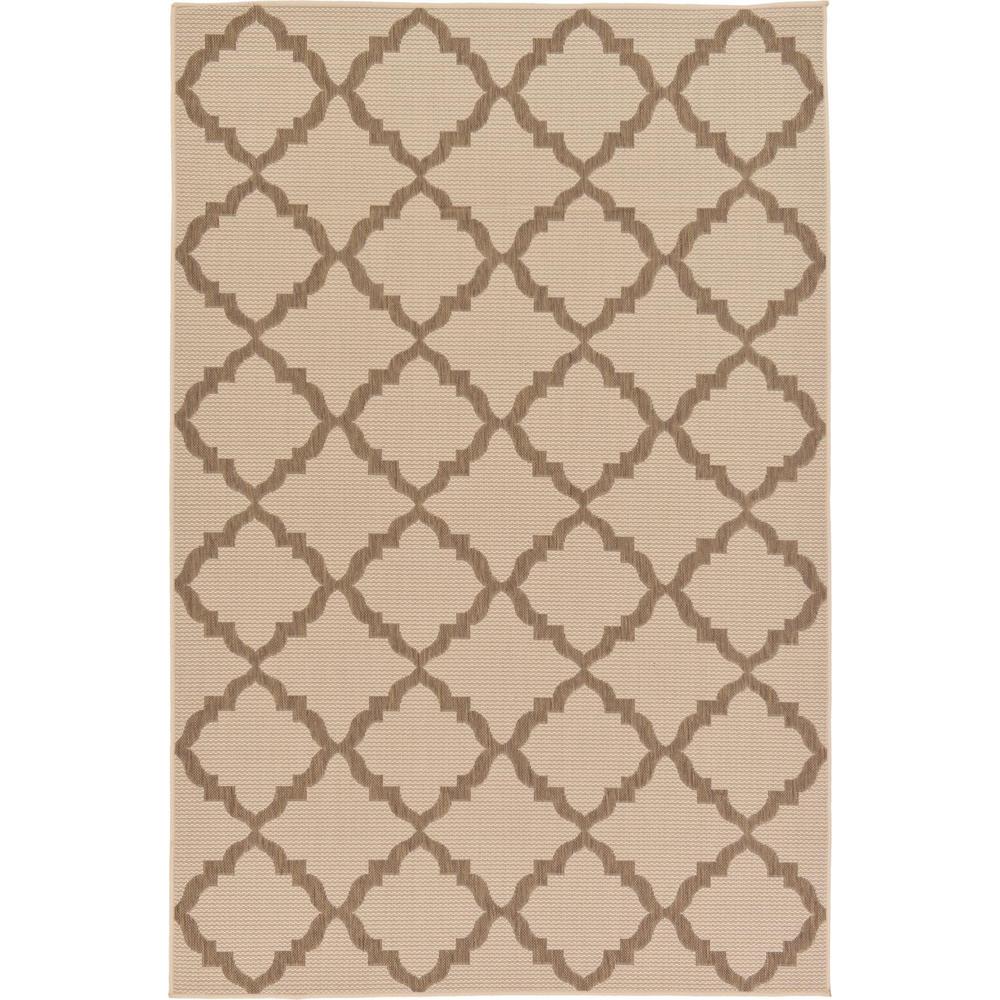 Unique Loom Outdoor Beige 5 3 X 8 Indoor Rug 3126698 The Unique Loom Outdoor Beige 5 3 X 8 Indoor Rug